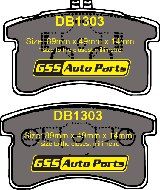 Front Brake Disc Pads TG1303N DB1303 Transgold