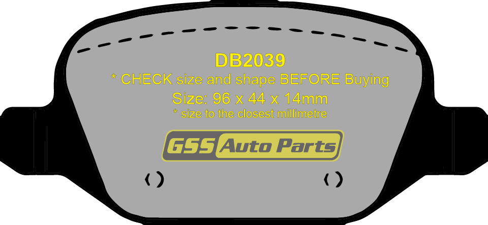 Budget Rear Brake Disc Pads DB2039 DB2039