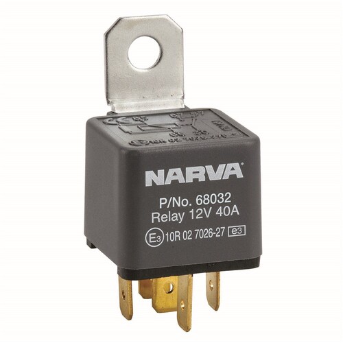 Narva 12V 40A Normally Open 5 Pin Relay with Diode - 68032BL