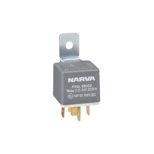 Narva 24V 30A/20A Change-Over 5 Pin Relay with Resistor - 68052BL
