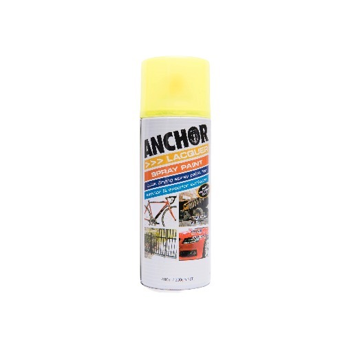 Anchor Lacquer Spray Paint Fluorescent Yellow  300g Aerosol 45656
