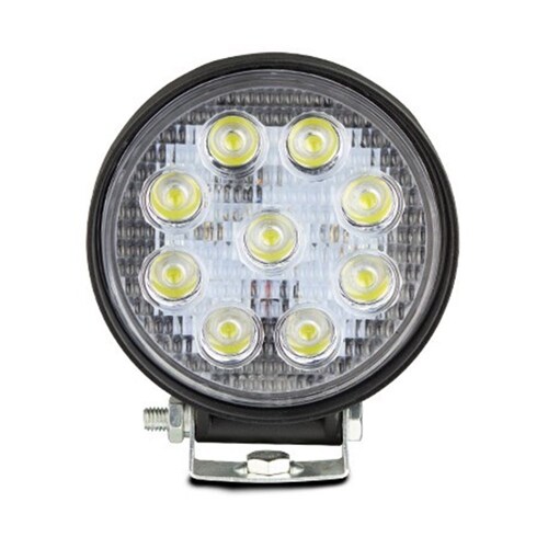 LED Auto Lamps High Powered Flood Lamp in Round Alloy Housing - 27 Watt Output (FL2)