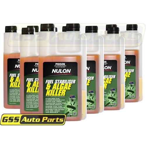 Nulon Fuel Stabiliser & Algae Killer Box Of 6 X 1 Litre Bottles FSAK-1