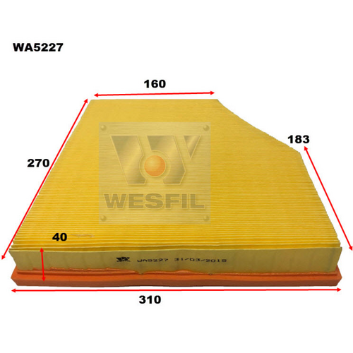 Wesfil Cooper Air Filter Wa5227 A1742